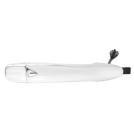 [012-2307-28] MANIJA EXTERIOR NS NP300/FRONTIER 16-22/X-TRAIL 14-22  SIN HOYO PARA LLAVE CON SENSOR 4 PINS CROMADA PLASTICO HUSHAN Derecho Delantera  