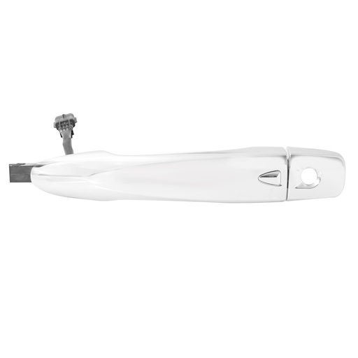 [012-2307-29] MANIJA EXTERIOR NS NP300/FRONTIER 16-22/X-TRAIL 14-22  CON HOYO PARA LLAVE CON SENSOR 4 PINS CROMADA PLASTICO HUSHAN Izquierdo Delantera  