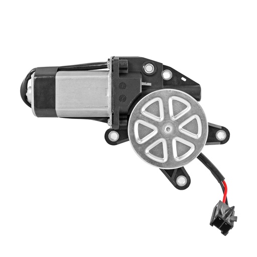 [107501] MOTOR DE ELEVADOR ELECTRICO NS FRONTIER 98-15/XTERRA 00-04  2 PINS ENCHUFE RECTO CUADRADO 12VCC 4 35 CM HUSHAN Izquierdo Delantera  