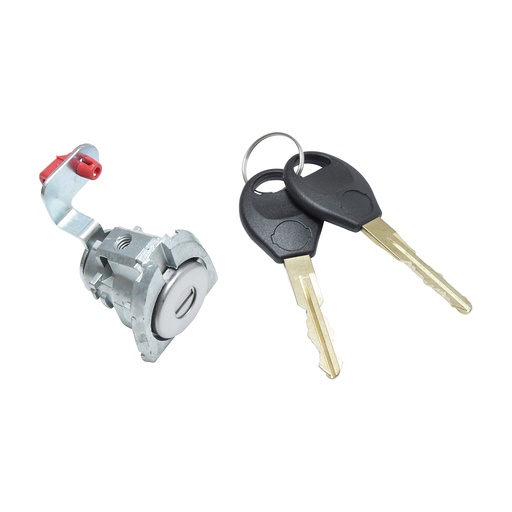 [224-2327-01] CILINDRO PARA PUERTA NS MARCH/VERSA 12-19/V-DRIVE 20-23  CON LLAVE 1 PIEZA METAL CROMADO GENERICA Izquierdo Delantera  