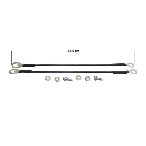 [001-2319-00] CABLES DE TAPA NS TITAN 04-12  JUEGO 48.5CM HUSHAN    