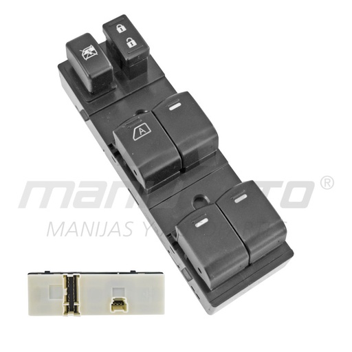 [71225] CONTROL ELECTRICO NS VERSA AMERICANO 12-14  19 PINS 6 TECLAS NO APLICA VERSA NACIONAL 12VCC MANIJAUTO Izquierdo Delantera  