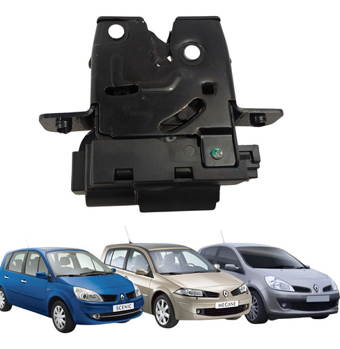 [1-107395] CHAPA DE PUERTA RN MEGANE HATCHBACK 02-07/SCENIC 04-07/CLIO EURO 07-12  ELECTRICA 4 PINS NEGRA MANIJAUTO 12VCC   5ta puerta 