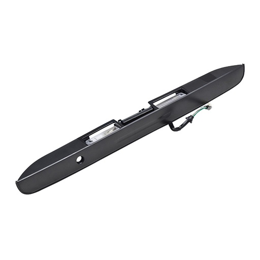 [011-3005-04] MOLDURA 5TA PUERTA TY HIACE 06-19  CON MANIJA CON HOYO PARA LLAVE CON LUZ DE PLACA NEGRA CORRUGADA    