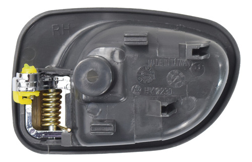 [012-0901-18] MANIJA INTERIOR DG ATOS 00-12  HY ACCENT 95-99  PATA LARGA GRIS OBSCURO/CROMADO PLASTICO HUSHAN Derecho Trasera  
