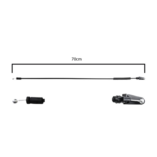 [107642] CHICOTE DE COFRE VW AMAROK 11-19  70 CM PARTE FRONTAL SIN MANIJA GENERICA  Delantera Cofre 