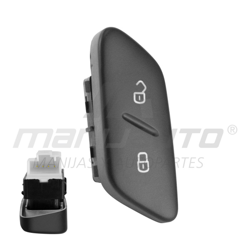 [71450] CONTROL ELECTRICO VW VENTO 14-22/POLO 13-22  DE SEGURO 4 PINS NEGRO 12VCC MANIJAUTO Izquierdo Delantera  