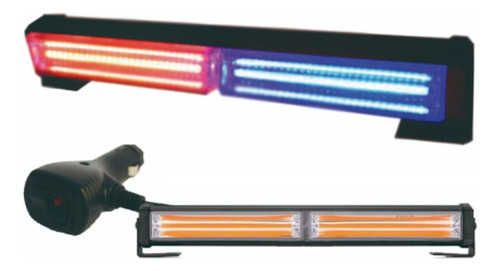[LU217A] BARRA LED COB 2 MODULOS 31 CMS ROJO/AZUL CODIGO K PATRULLA C/CONTROL 12-24V