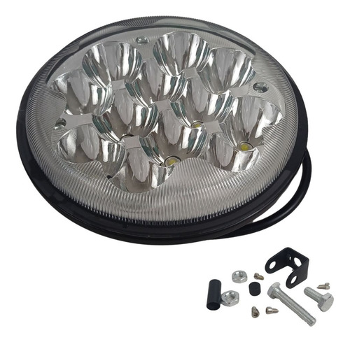 [UNID88001] UNIDAD REDONDA CHICA H4 12 LED 6" LUZ ALTA Y BAJA BLANCA PIEZA