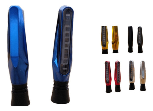 [ENDIR-3213-0542] DIRECCIONAL AZUL 12V 9LED LUZ AMARILLA JGO