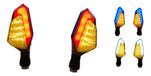 [D-156A-YR] DIRECCIONAL AZUL LED AMARILLO/ROJO 12V