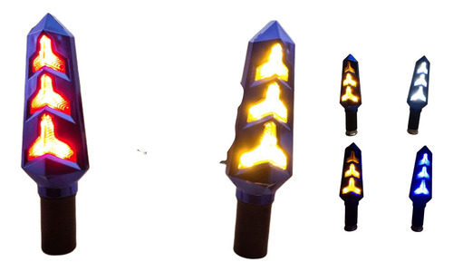 [D-150A-YR] DIRECCIONAL AZUL LED AMARILLO/ROJO 12V