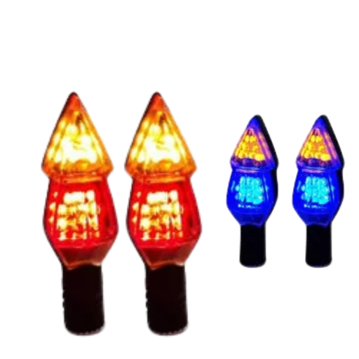 [ENDIR-3213-0633] DIRECCIONAL BI COLOR 14LED 4CABLES AMARILLO/ROJO JGO