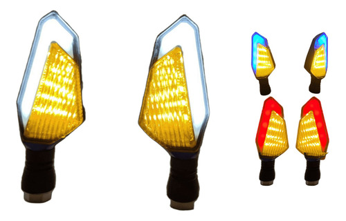 [D-156N-YB] DIRECCIONAL NEGRO LED AMARILLO/BLANCO 12V