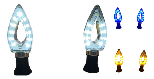 [D-139P-B] DIRECCIONAL PLATA LED BLANCO 12V