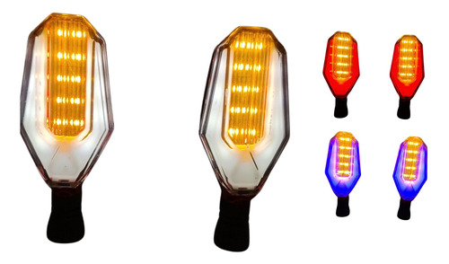 [D-128R-YB] DIRECCIONAL ROJO LED AMARILLO/ BLANCO 12V