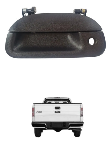 [012-1215-06] MANIJA DE TAPA FD F-150/F-250 97-08/LOBO 97-03/SUPER DUTY 99-07/EXPLORER SPORT TRAC 01-05 C/ HOYO P/ LLAVE CORRUGADA NEGRO PLASTICO HUSHAN