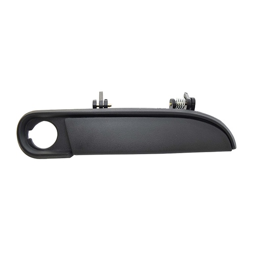 [012-1235-02] MANIJA EXTERIOR FD TOPAZ 89-94/TAURUS 92-95/GHIA 92-94  MR SABLE 92-95  CON HOYO PARA LLAVE CORRUGADA NEGRA PLASTICO HUSHAN Derecho Delantera  