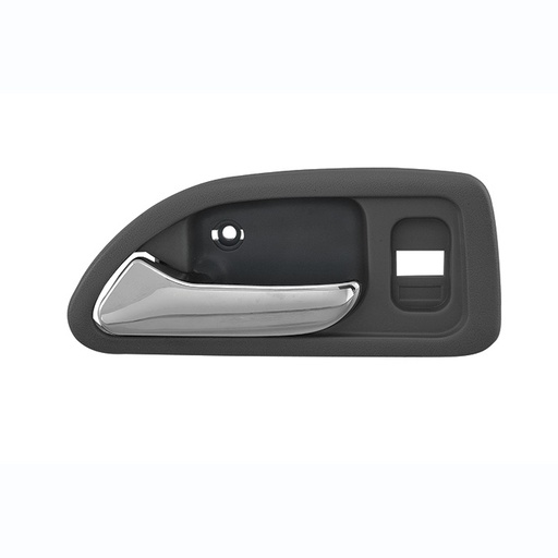 [012-1301-11] MANIJA INTERIOR HD ACCORD 4P SEDAN 94-97  CON HOYO PARA SEGURO GRIS OBSCURO/CROMADO PLASTICO HUSHAN Izquierdo Delantera  