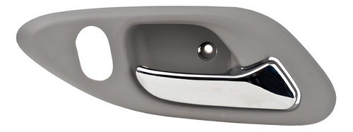 [012-1301-26] MANIJA INTERIOR HD ACCORD 2P COUPE 98-02  CON HOYO PARA SEGURO GRIS CLARO/CROMADO PLASTICO HUSHAN Derecho Delantera  