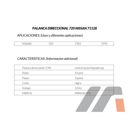 PALANCA DIRECCIONAL 720 NISSAN