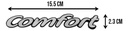 Emblema Comfort Chevy C2 04-08 / Corsa 04-08 Cromado