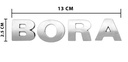 EMBLEMA LETRERO BORA CROMO