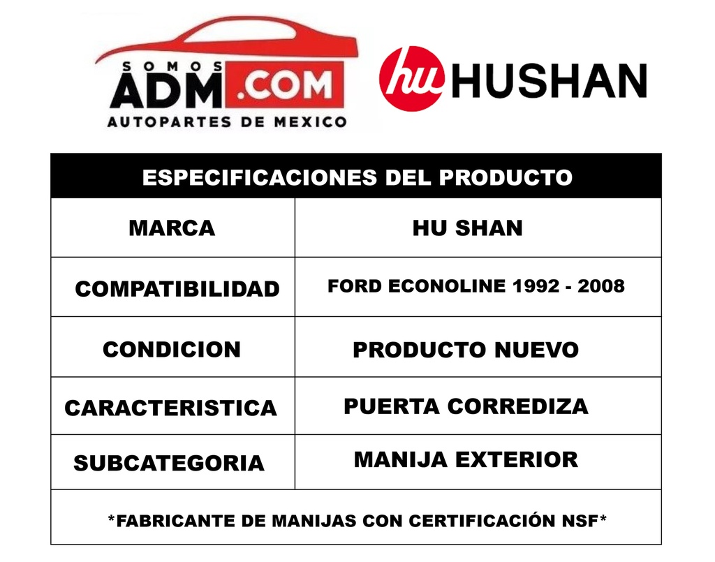MANIJA EXTERIOR FD ECONOLINE PUERTA CORR
