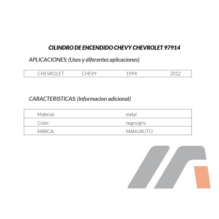 CILINDRO IGNICION CV CHEVY 94-12
