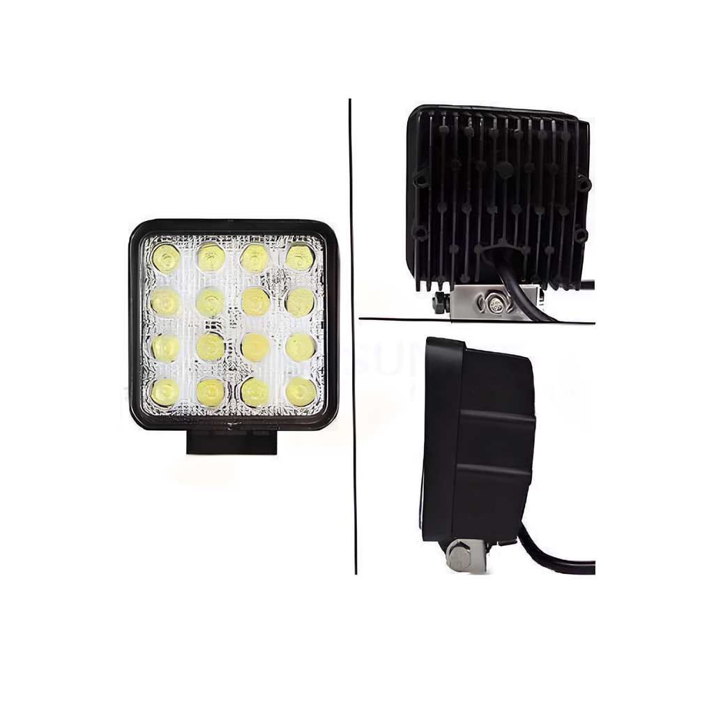 FARO CUADR 16 LEDS ALTA INTENSIDAD 4"