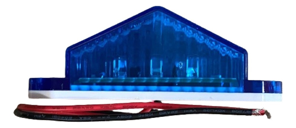 Plafón Estribo Sellado 6 Led Gel Estrobo 3.5x.6  Azul 12-24v