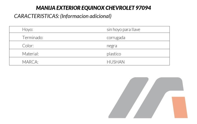 Manija Exterior Pontiac Torrent 2007 Hu Negra
