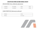 Chicote De Cofre Honda Accord 90-97/ Odyssey 95-98