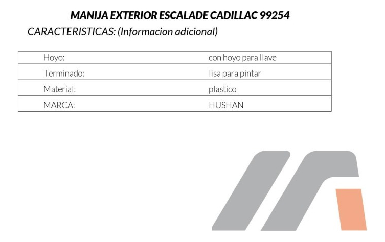 Manija Exterior Der Cv Silverado 99-06 Tahoe Sonora 00-06