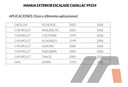 Manija Exterior Der Cv Silverado 99-06 Tahoe Sonora 00-06
