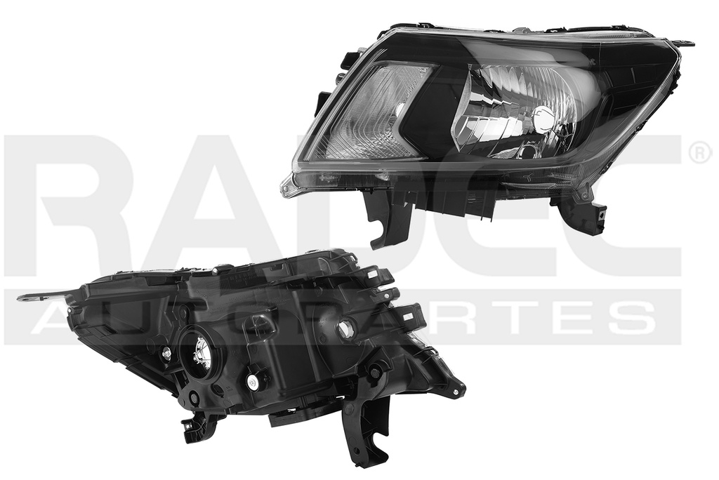FARO NISSAN PU NP300/ FRONTIER 21-24 FONDO NEGRO 678. 2252 IZQ 285