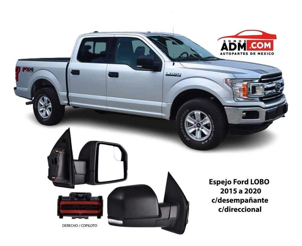 Espejo Ford Lobo 2015 2016 2017 2018 2019 2020 Pw