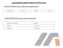 Elevador Cristal Toyota Pick Up 89-97 S/aleta 4x4 Der