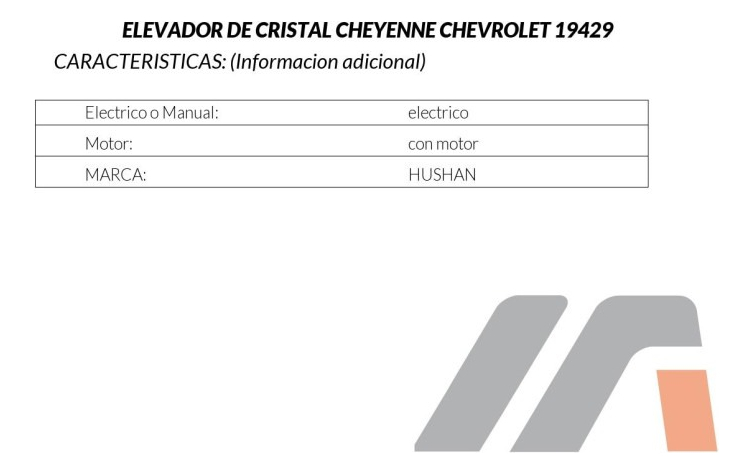 Elevador Cristal Cv Cheyenne/sierra Dela