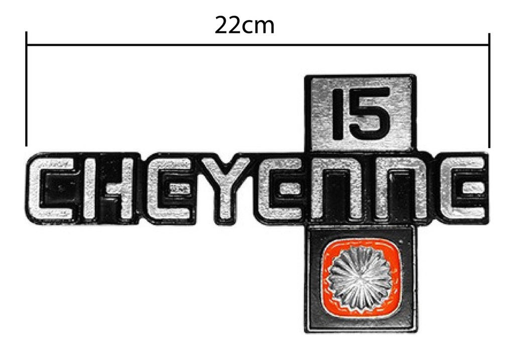 Emblema Lateral Letras Chevrolet Cheyenne 15 Cromo