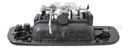 MANIJA DE TAPA CV COLORADO 04-12/TORNADO 04-20  GM CANYON 04-12  CON HOYO PARA LLAVE LISA NEGRA PLASTICO HUSHAN    