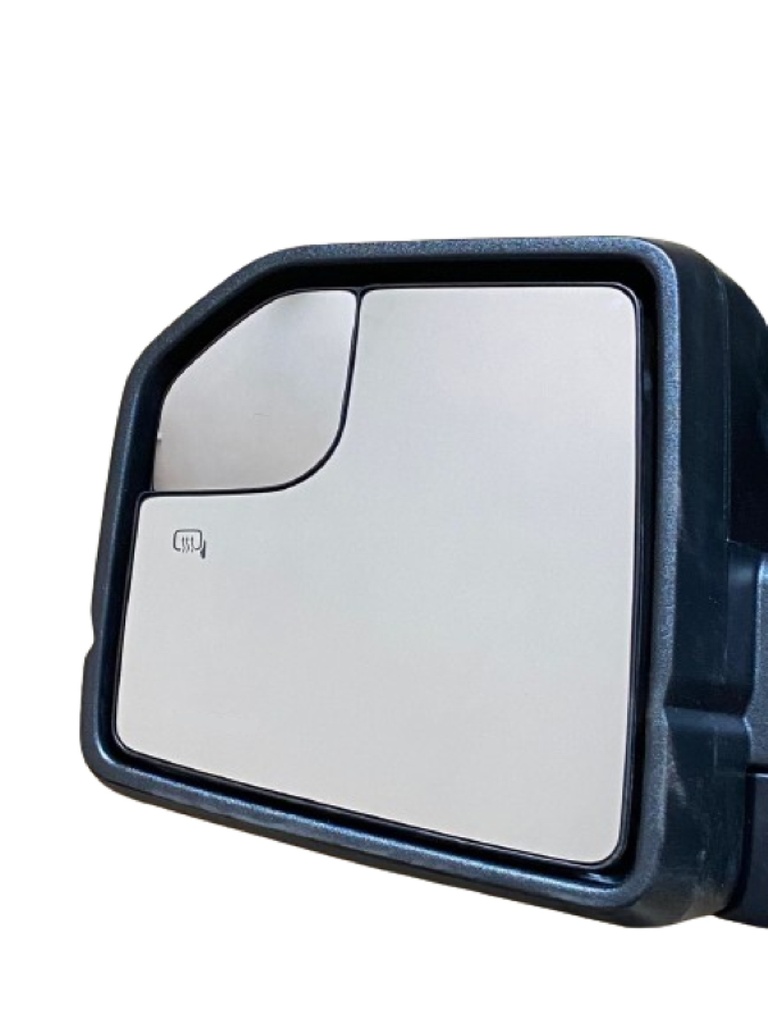 ESPEJO FD F-150 15-20 ELECTRICO C/DESEMPANANTE C/DIRECCIONAL C/PUNTO CIEGO C/LUZ INFERIOR CORRUGADO KING RANCH/LARIAT/LIMITED/PLATINUM/RAPTOR/SSV/XL/XLT V6/V8 2/4 PUERTAS IZQ
