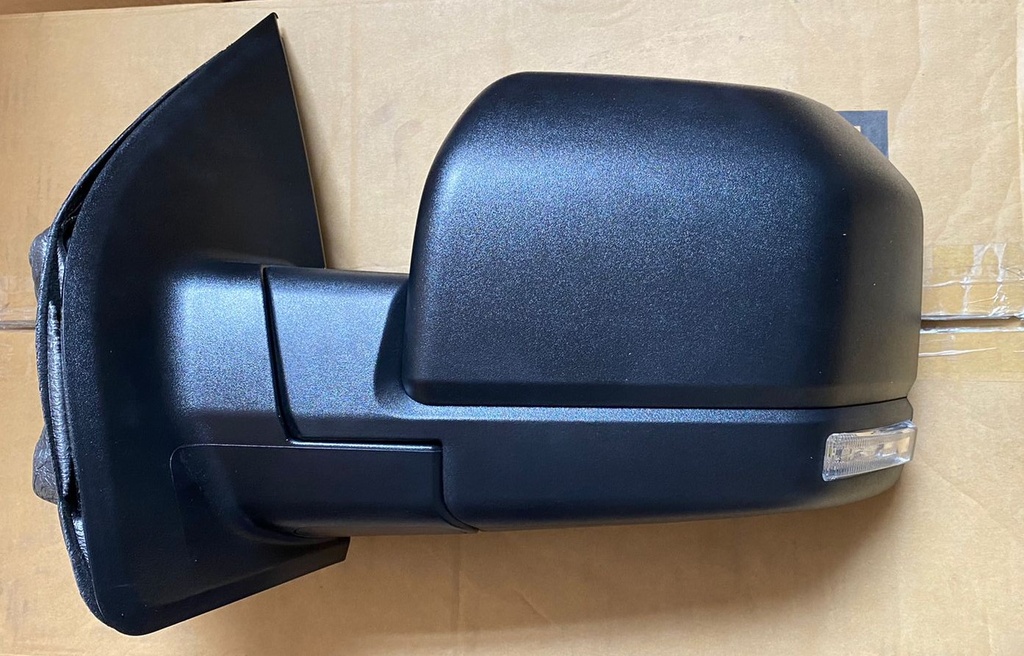 ESPEJO FD F-150 15-20 ELECTRICO C/DESEMPANANTE C/DIRECCIONAL C/PUNTO CIEGO C/LUZ INFERIOR CORRUGADO KING RANCH/LARIAT/LIMITED/PLATINUM/RAPTOR/SSV/XL/XLT V6/V8 2/4 PUERTAS IZQ