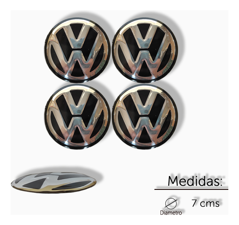 Emblema Centro Rin Vw Mediano Sin Patas