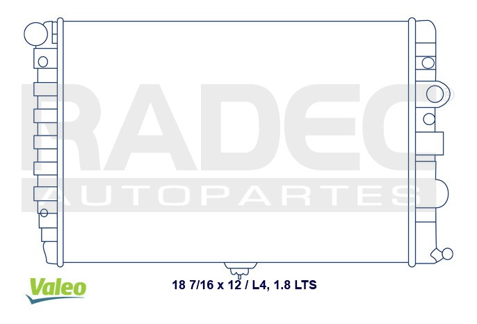 Radiador Volkswagen Pointer 1997 1998 1999...2008 2009 2010