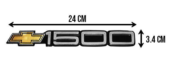 EMBLEMA LETRERO CV 1500 CROMO