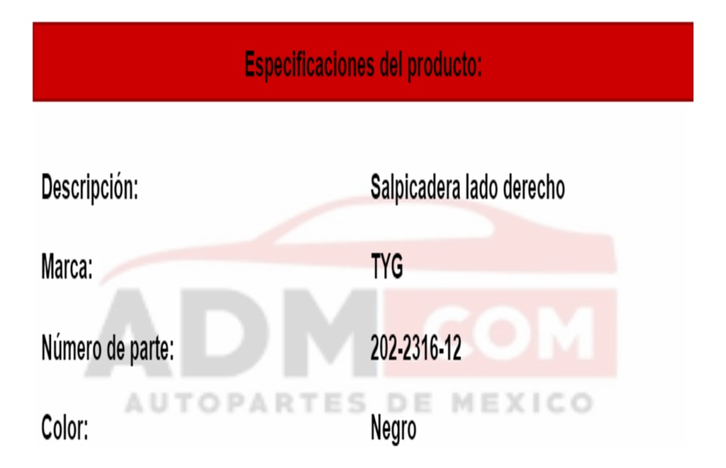 Salpicadera Nissan Sentra 2017-2019