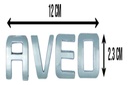Emblema Letras Aveo Cromo 12x2.3cm