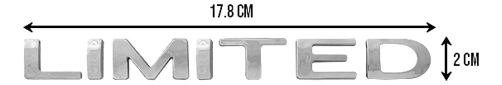 Emblema Letras Ford Limited Universal Cromo