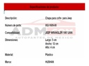Chapa Para Cofre Jeep Wrangler 1997-2006 Inferior